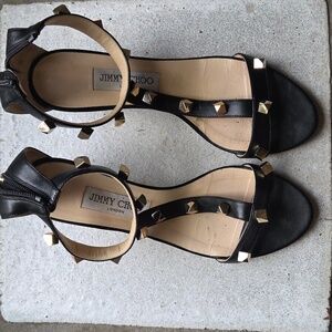 Jimmy Choo Lamba 50 Nappa Leather  Stud Sandals